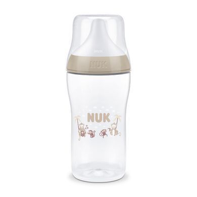 Пляшечка пластикова NUK Perfect Match, силіконова соска отвір М, 3+, мавпа, 260 мл 3954206 Mams family