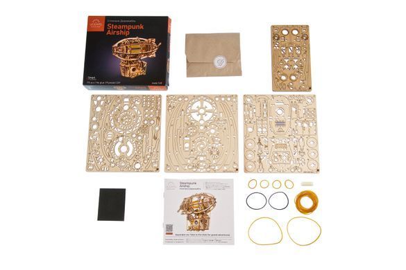 Механічний 3D пазл UGEARS "Стімпанк Дирижабль", 170 елементів, від 14 років 6330021 Mams family