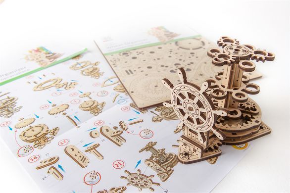 3D пазл UGEARS механический "Штурвал &ndash; органайзер" 6336240 Mams family