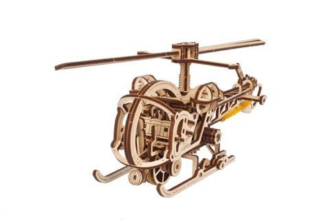 Механический 3D пазл UGEARS "Минигеликоптер", 167 элементов, от 14 лет 6330022 Mams family
