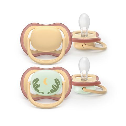 Пустышка силиконовая день ноч Philips AVENT Ultra Air day and night SCF087/09, 0-6 месяцев, 2 шт. 3936460 Mams family