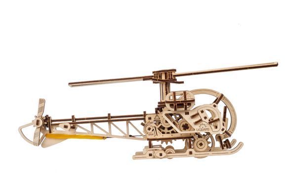 Механічний 3D пазл UGEARS "Мінігелікоптер", 167 елементів, від 14 років 6330022 Mams family