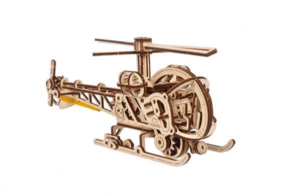 Механічний 3D пазл UGEARS "Мінігелікоптер", 167 елементів, від 14 років 6330022 Mams family