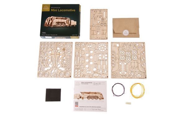 Механічний 3D пазл UGEARS "Мінілокомотив", 172 елементів, від 14 років 6330023 Mams family