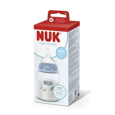 Пляшечка пластикова NUK First Choice, силіконова соска отвір S, 0+, кит, 150 мл 3954221 Mams family