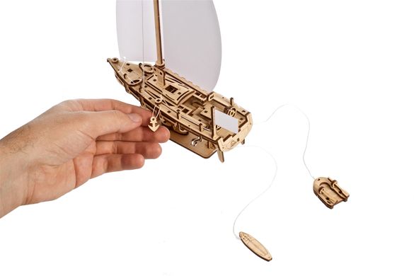 3D пазл UGEARS механический "Яхта Океанская Красавица" 6337470 Mams family