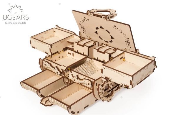 3D пазл UGEARS механический "Антикварная шкатулка" 6336242 Mams family