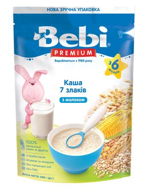 Детская каша молочная BEBI PREMIUM 7 злаков, без пальмового масла, с 6 мес, 200 гр 1105062 Mams family