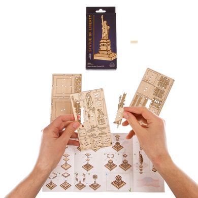 Механический 3D пазл UGEARS "Статуя Свободы", 46 элементов, от 14 лет 6330026 Mams family
