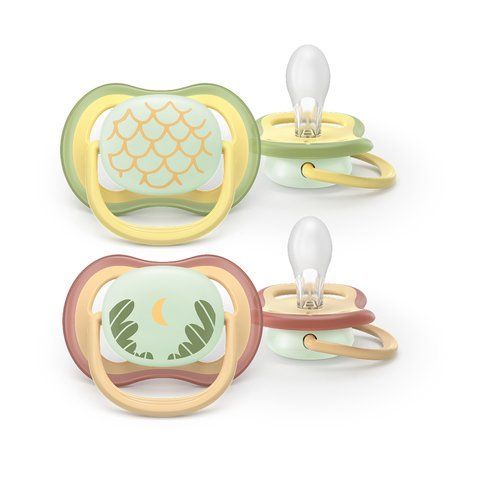Пустышка силиконовая ночная Philips AVENT Ultra Air Nighttime SCF376/27, 0-6 месяцев, 2 шт 3936463 Mams family