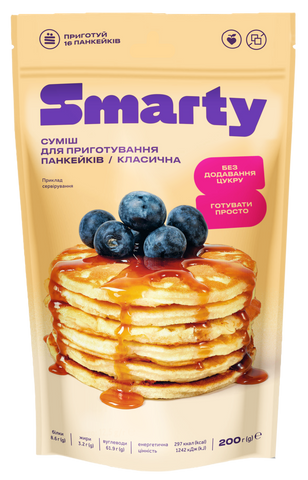 Cуміш для приготування панкейків класична ТМ "Smarty" 200г 1600080 Mams family