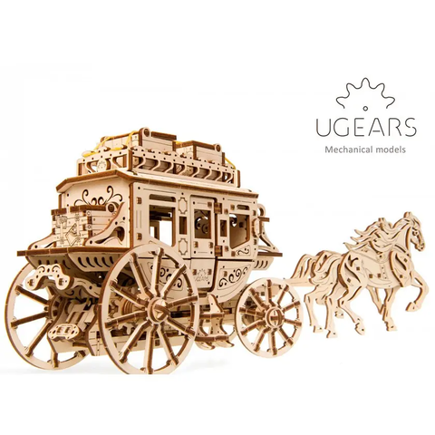 3D пазл UGEARS механический "Почтовый дилижанс" 6332723 Mams family