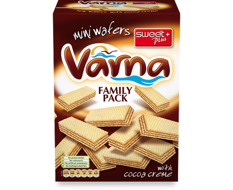 Міні-вафлі "VARNA FAMILY" з какао кремом,260г 1110320 Mams family