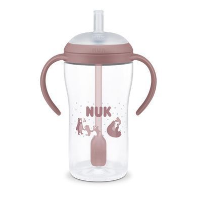 Поїльник NUK Perfect Match Learner Straw Cup з силіконовою трубочкою, з 8 місяців, ведмідь, 260 мл 3954240 Mams family