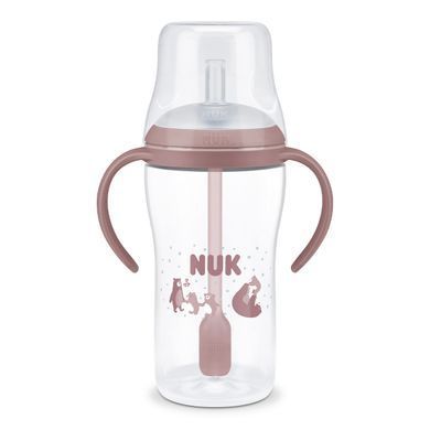 Поїльник NUK Perfect Match Learner Straw Cup з силіконовою трубочкою, з 8 місяців, ведмідь, 260 мл 3954240 Mams family
