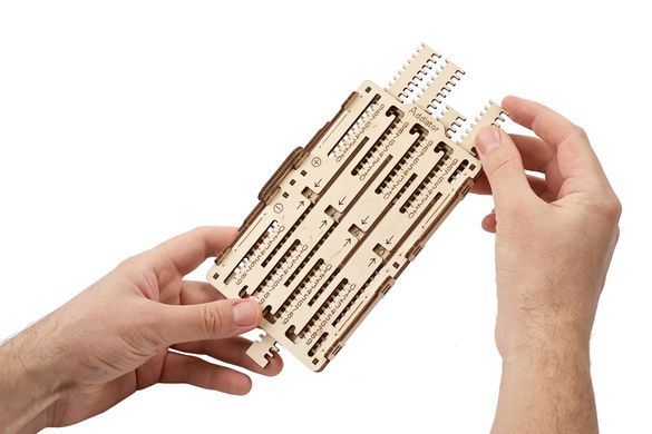 3D пазл UGEARS механический STEM-набір 2в1: додаток та помножувач 6337283 Mams family