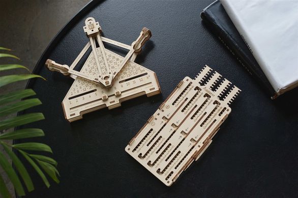 3D пазл UGEARS механический STEM-набір 2в1: додаток та помножувач 6337283 Mams family
