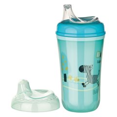 Чашка Baby-Nova пластмассовая с силиконовой насадкой, 250мл голубая 3965427 Mams family