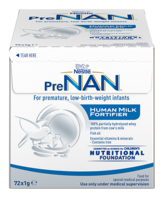 Обогатитель грудного молока PreNAN для поддержания роста недоношенных и детей рожденных с низкой массой тела. 72*1 1000210 Mams family