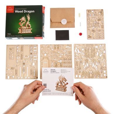 Механический 3D пазл UGEARS "Деревянный дракон", 141 элементов, от 14 лет 6330034 Mams family