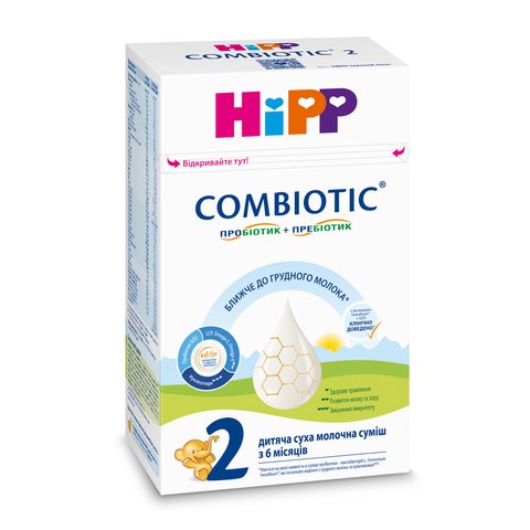 Дитяча суха молочна суміш Hipp Combiotic 2, від 6-ти міс, 500 гр 1031087 Mams family