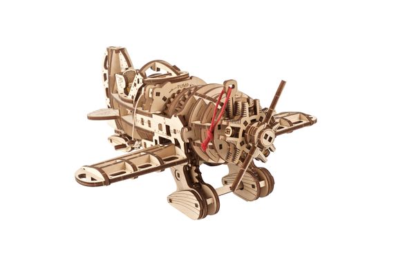 3D пазл UGEARS механический "Самолет Бешеный Шершень" 6337396 Mams family