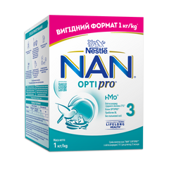 NAN 3 OPTIPRO Детская смесь молочная сухая для кормления с олигосахаридом 2'FL для детей от 12 месяцев, 1 кг 1000077 Mams family