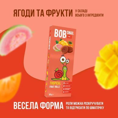Натуральні фруктові цукерки Равлик Боб "Манго - хурма - гуава", 30г 1740937 Mams family