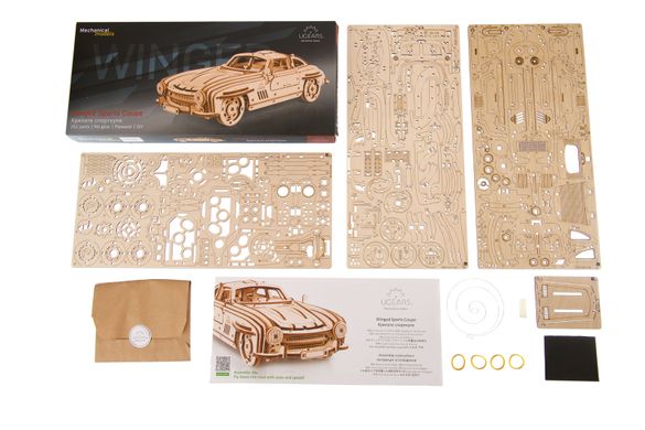 3D пазл UGEARS механический "Крылатое спорткупе" 6337511 Mams family