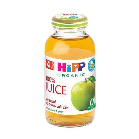 Детский сок мягкий яблочный HiPP, с 4-х мес, 0.2 л 1323021 Mams family