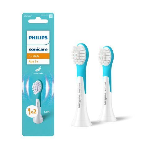Насадки для дитячої звукової зубної щітки Philips H6032/90 Sonicare for kids Kids, маленька насадка, від 3 років, 2 шт 3700138 Mams family