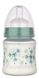 Бутылочка пластиковая Baby-Nova, широкое горлышко"Декор", 150мл Зеленая 3960173 Mams family