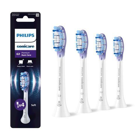 Набір насадок для звукової зубної щітки Philips HX9054/87 Sonicare, серії G3 Premium Gum Care, для покращення стану ясен, білий, 4 шт 3930666 Mams family