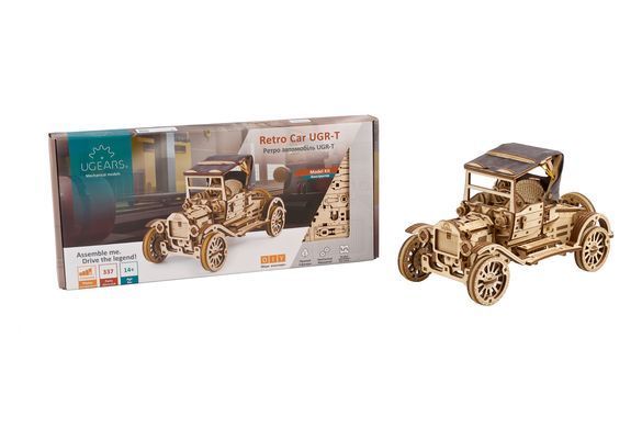 3D пазл UGEARS механический "Ретро автомобиль" 6337394 Mams family