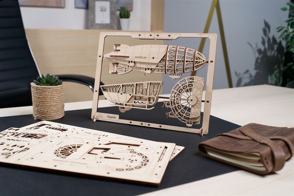 2,5 пазл UGEARS механический "Цепелин" 6337512 Mams family