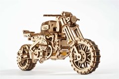 3D пазл UGEARS механічний- Мотоцикл Scramber з коляскою 6336921 Mams family