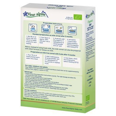 Каша овсяная безмолочная Organic, 175г 1184026 Mams family
