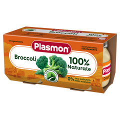 Пюре овощное Plasmon «Броколи» 6 месяцев, 160г (2бан, *80г) 1136114 Mams family