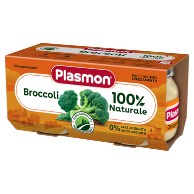 Пюре овочеве Plasmon «Броколі» від 6 місяців,160г (2бан, *80г) 1136114 Mams family
