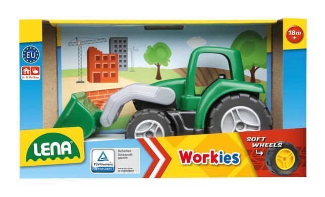 Детская игрушечная машинка LENA Workies Трактор, от 1,5 лет, 14 см 6337509 Mams family